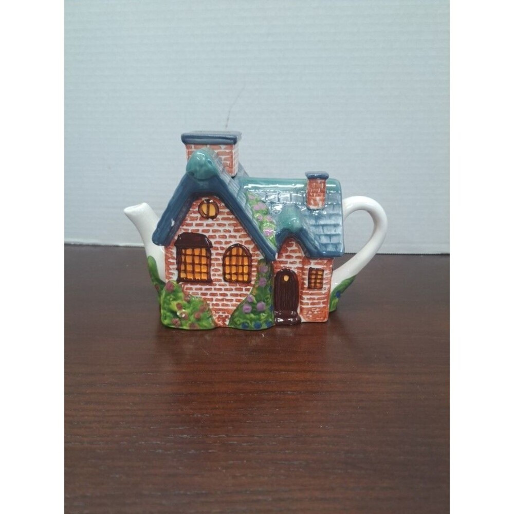 Thomas Kincaid Red Brick Cottage Teapot